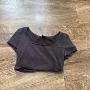 SHEIN Dark Brown Women's Crop Top